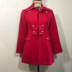 White House | Black Market Red Pea Coat